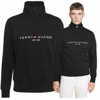 TOMMY HILFIGER bluza meska bez kaptura bluza meska czarna na suwak EST TOMMY HILFIGER bluza meska bez kaptura bluza meska czarna na suwak EST r.M