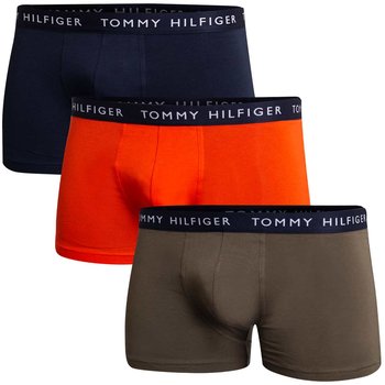 Tommy Hilfiger Bokserki Męskie 3P Trunk Granatowe/Pomarańczowe/Zielone Um0Um02203 0Ug S - Tommy Hilfiger