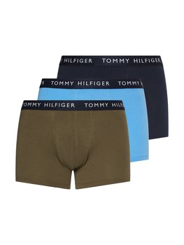 Tommy Hilfiger Bokserki Męskie 3P Trunk Green/Blue/Navy Um0Um02203 0V2 S - Tommy Hilfiger