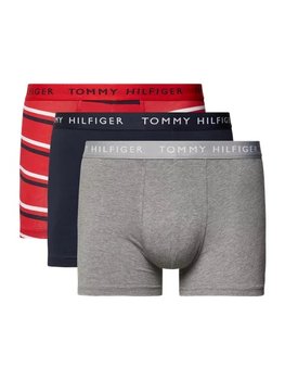 Tommy Hilfiger Bokserki Męskie 3P Trunk Print Red/Gray/Navy Um0Um02325 0Ah L - Tommy Hilfiger