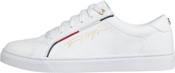 Tommy Hilfiger Buty Damskie Sportowe Tommy Hilfiger Signature Sneaker White Fw0Fw06322 Ybr 40 - Tommy Hilfiger