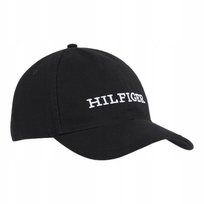 Tommy hilfiger czapka z daszkiem th monotype soft 6 panel cap czarna Tommy Hilfiger