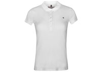 TOMMY HILFIGER DAMSKA KOSZULKA POLO HERITAGE SHORT SLEEVE SLIM POLO WHITE 1M57636661 100 - Rozmiar: L Tommy Hilfiger