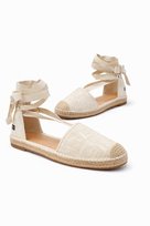 TOMMY HILFIGER ESPADRYLE DAMSKIE BEŻOWE Z WIĄZANIEM I TKANINY 38 1I4A Tommy Hilfiger