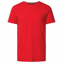 TOMMY HILFIGER koszulka meska czerwony tshirt logo okragly dekolt TOMMY HILFIGER koszulka meska czerwony tshirt logo okragly dekolt r.M