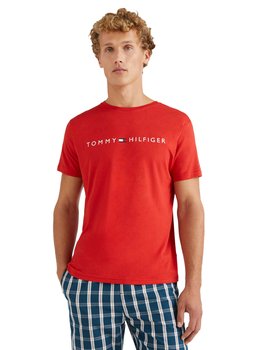 Tommy Hilfiger Męska Koszulka T-Shirt Cn Ss Tee Logo Czerwona Um0Um01434 Xnj S - Tommy Hilfiger