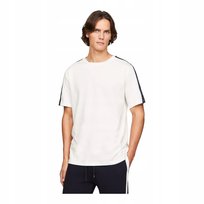 Tommy Hilfiger Męska Koszulka T-Shirt Ss Tee Logo Ecru R.L Tommy Hilfiger
