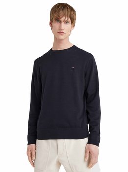 Tommy Hilfiger Męski Sweter Core Cotton-Silk Cneck Navy Mw0Mw04978 403 M - Tommy Hilfiger