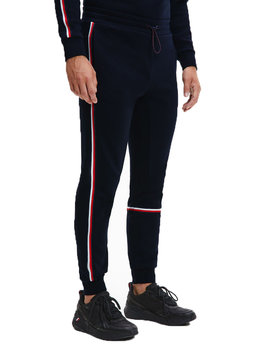 TOMMY  HILFIGER MĘSKIE SPODNIE DRESOWE TAPE SEASONAL PANT NAVY MW0MW19771 DW5 - Rozmiar: L - Tommy Hilfiger