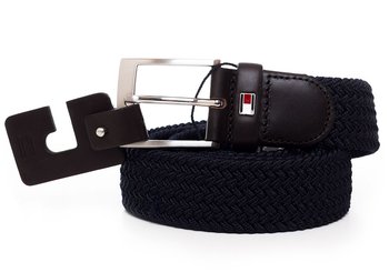 TOMMY  HILFIGER PASEK DO SPODNI 3,5 CM NEW ADAN NAVY AM0AM02801 422 90 - Tommy Hilfiger