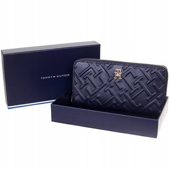 Tommy hilfiger portfel damski iconic tommy large za mono granatowy - Tommy Hilfiger