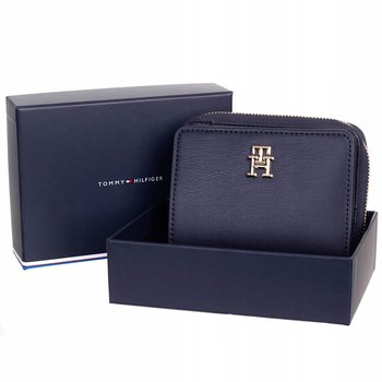 Tommy hilfiger portfel damski iconic tommy med za granatowy - Tommy Hilfiger