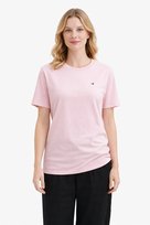 TOMMY HILFIGER RÓŻOWY DAMSKI T-SHIRT Z LOGO NA PIERSI S 1I4A Tommy Hilfiger