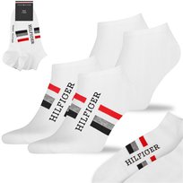 TOMMY HILFIGER Skarpety Męskie Stopki Bawełna Logo BIAŁE 2 Pary Rozmiar 39/42 Tommy Hilfiger