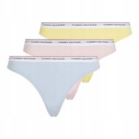 Tommy Hilfiger Stringi Damskie Majtki 3P Thong Różowe/Żółte/Niebieskie R.S
