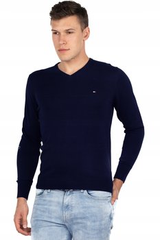 Tommy Hilfiger, Sweter Granatowy oryginalny, M - Tommy Hilfiger