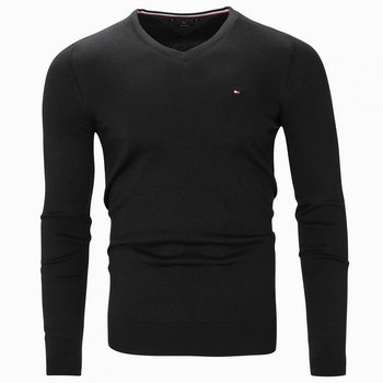 Tommy Hilfiger sweter męski jedwabny czarny v-neck MW0MW04979-032 L - Tommy Hilfiger