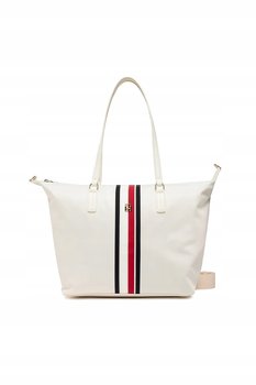 Tommy Hilfiger torebka shopper poliester kość słoniowa - Tommy Hilfiger