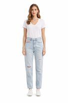 TOMMY JEANS JEANSY RURKI WYSOKI STAN Z PRZETARCIAMI NIEBIESKIE 28/30 1I4A Tommy Jeans