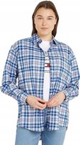 TOMMY JEANS KOSZULA DAMSKA W KRATĘ Z KOŁNIERZYKIEM NIEBIESKA XL 6EA Tommy Jeans