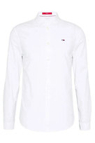 Tommy Jeans koszula męska Slim Fit biała długi rękaw, Rozmiar XL