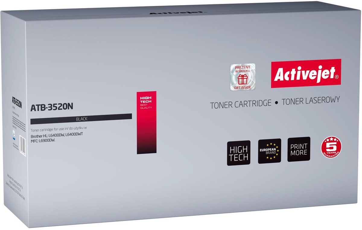 Toner ACTIVEJET ATB-3520N (Brother TN-3520), czarny, 20000 str