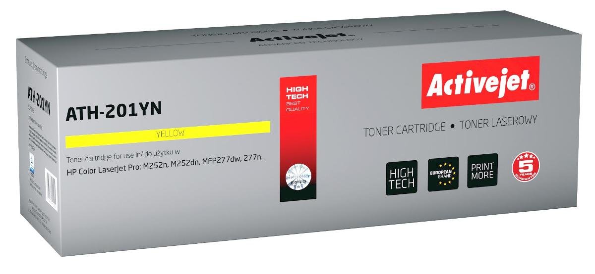 Toner ACTIVEJET ATH-201YN, żółty, 1400 str., CF402A