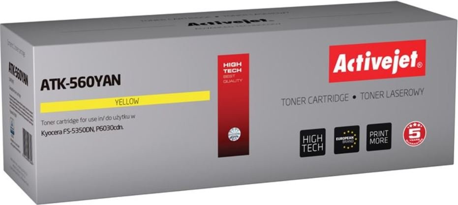 Фото - Чорнила й тонер Activejet Toner  ATK-560YAN , żółty, 10000 str. (Kyocera TK-560Y)