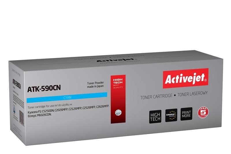 Toner ACTIVEJET ATK-590CN Supreme, błękitny, 5000 str., TK-590C