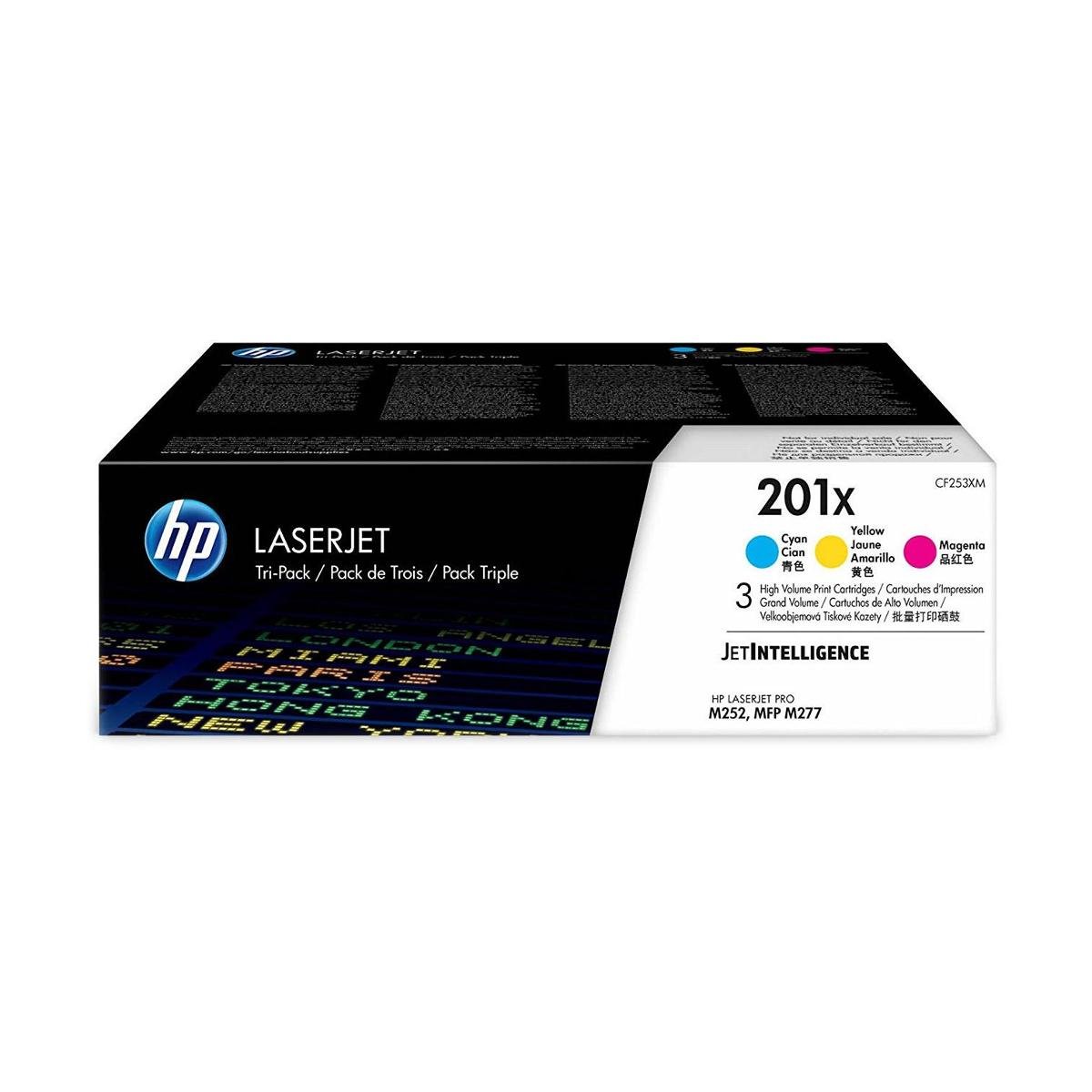 Toner HP CF253XM, błękitny, purpurowy, żółty, 2300 str.