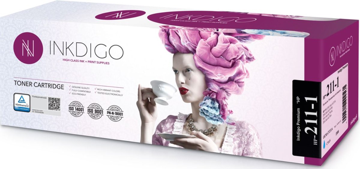Toner INKDIGO HP 211A/CF211A (HP-211-1), niebieski, 1800 str.