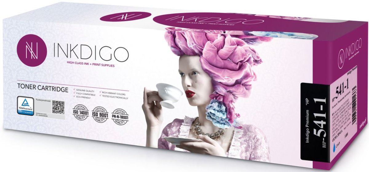 Toner INKDIGO HP 541A/CB541A (HP-541-1), niebieski, 1400 str.