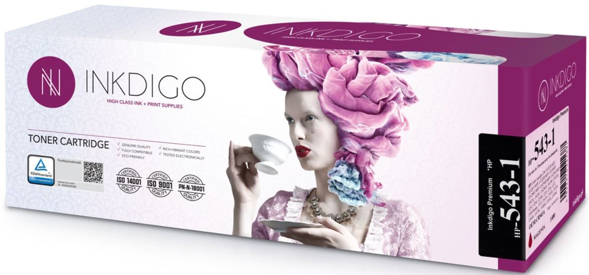 Toner INKDIGO HP 543A/CB543A (HP-543-1), magenta, 1400 str.