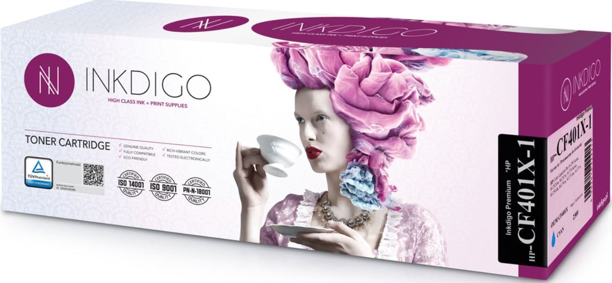 Toner INKDIGO HP CF401X (HP-CF401X-1), niebieski, 2300 str.