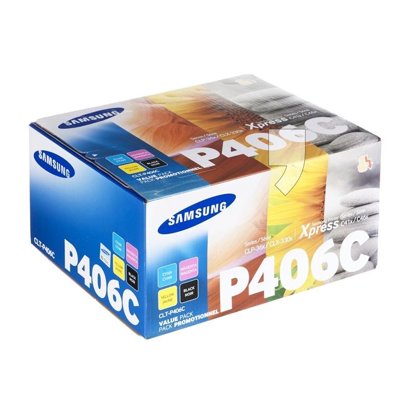 Zdjęcia - Tusze i tonery Samsung Toner  CLT-P406C/ELS, czarny, błękitny, purpurowy, żółty, 4500 str. 