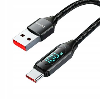 TOOCKI kabel 2m USB A-USB C 100W 6A PD QC 2 metry+ MIERNIK LCD - Toocki