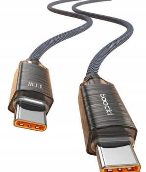 Toocki szybki mocny szary kabel 2 metry Usb-C do Usb-C QC4.0 Pd 5A 100W 2m - Toocki