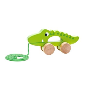 Tooky Toy Drewniana Krokodyl Do Ciągnięcia Pchania Na Sznurku - Tooky Toy