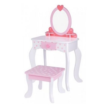 TOOKY TOY Drewniana Toaletka Różowa z Krzesełkiem - Tooky Toy
