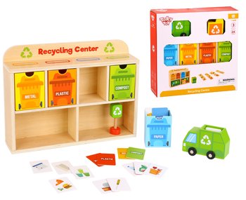Tooky Toy, drewniane centrum recyklingu edukacyjny sorter - Tooky Toy