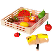 Tooky Toy, drewniane owoce do krojenia, 19 elementy