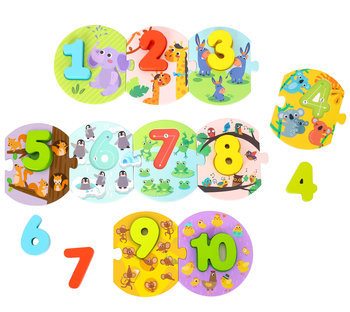Tooky Toy, puzzle edukacyjne Nauka Liczenia - Tooky Toy
