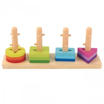 TOOKY TOY Sorter Kształtów z Kolorowymi Blokami Montessori - Inna marka