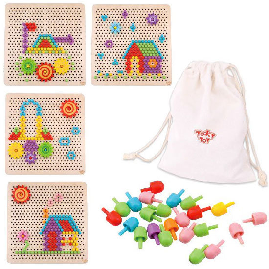 Zdjęcia - Puzzle i mozaiki Tooky Toy , układanka z pinezkami Wspinaczka 