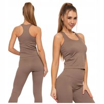 TOP DAMSKI Sportowa Koszulka Bokserka Prążkowana Stylowa Wygodna MORAJ L/XL