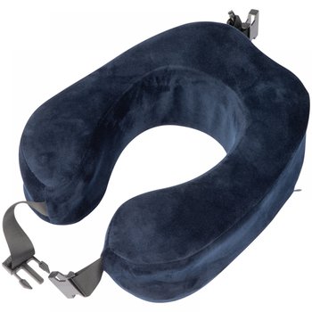 Top Gadget, Poduszka podróżna, granatowy, karabińczyk do zawieszenia rozmiar 27,5x22x9,5 cm - TOP GADGET