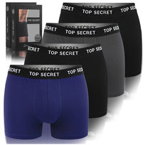 TOP SECRET Bokserki Męskie Bawełniane 4pak Rozmiar M Top Secret