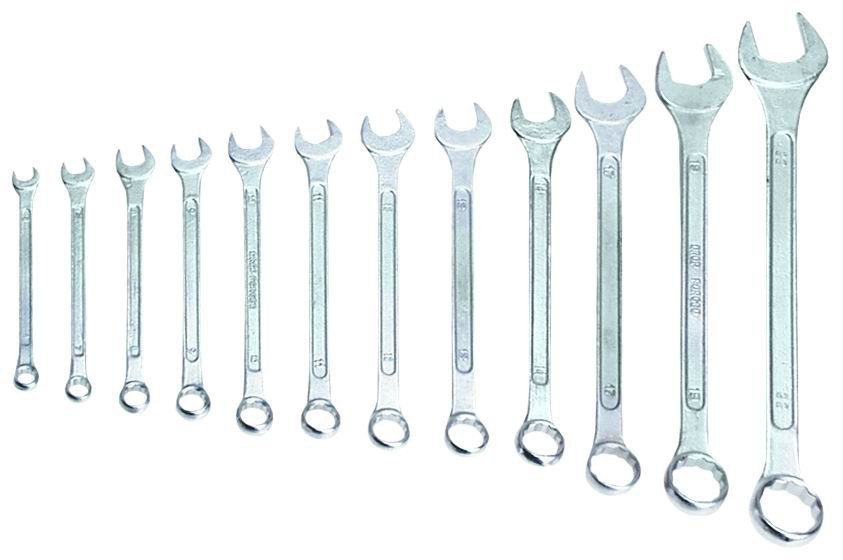 Top Tools, Klucze płasko-oczkowe 6-22 mm, zestaw 12 szt., 35D357
