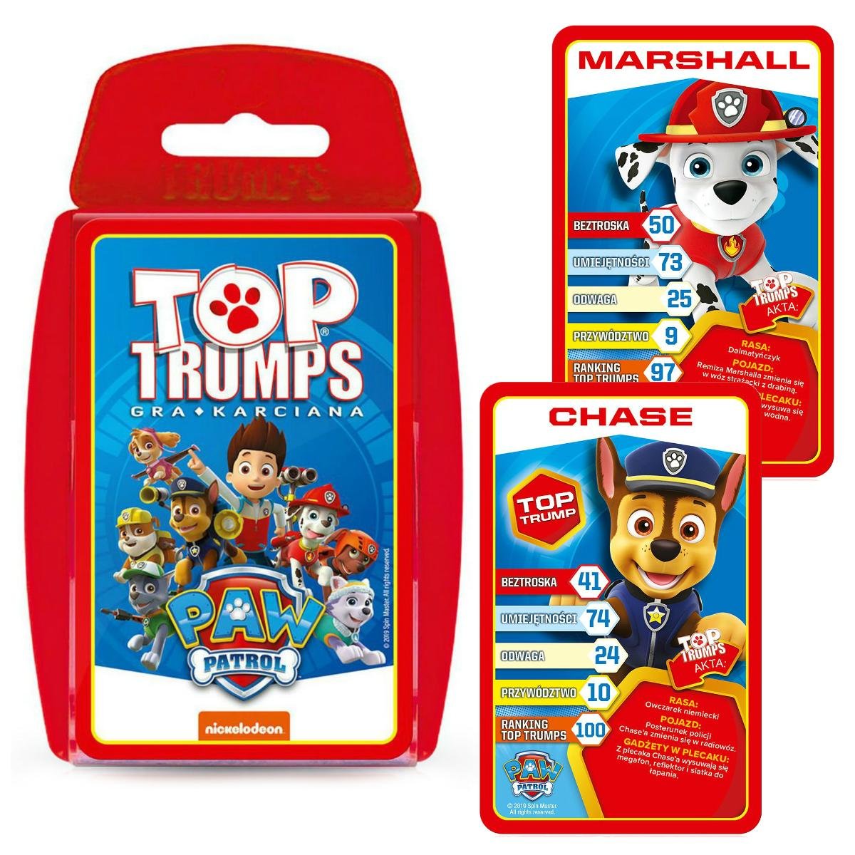 TOP TRUMPS Psi Patrol, gra karciana, Winning Moves