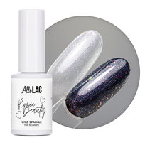 Top z efektem biżuteryjnym różowo-fioletowymi drobinkami Wild Sparkle Top no wipe AlleLac x Rosie Beauty 6g AlleLac